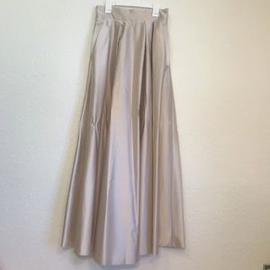 Floor-length Golden Satin Skirt- New Condition